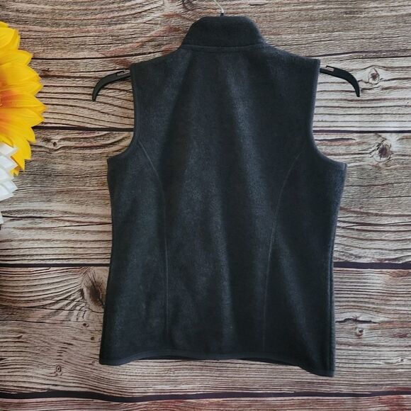 "Karen Scott Sport " Woman's zero proof fleece vest Size:PP Charcoal NWT - Picture 3 of 7